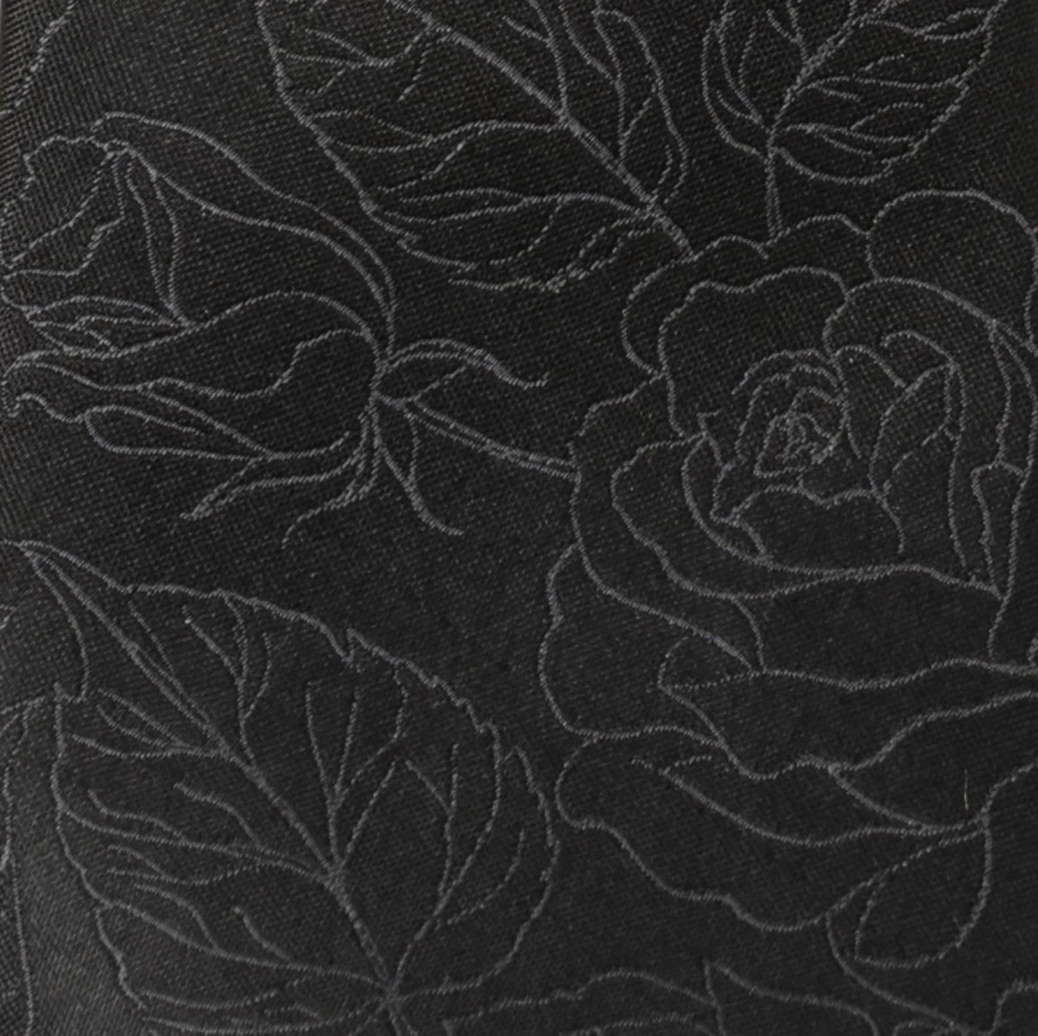 Black Floral Tie and Pocket Square Gift Set by Cufflinks.com