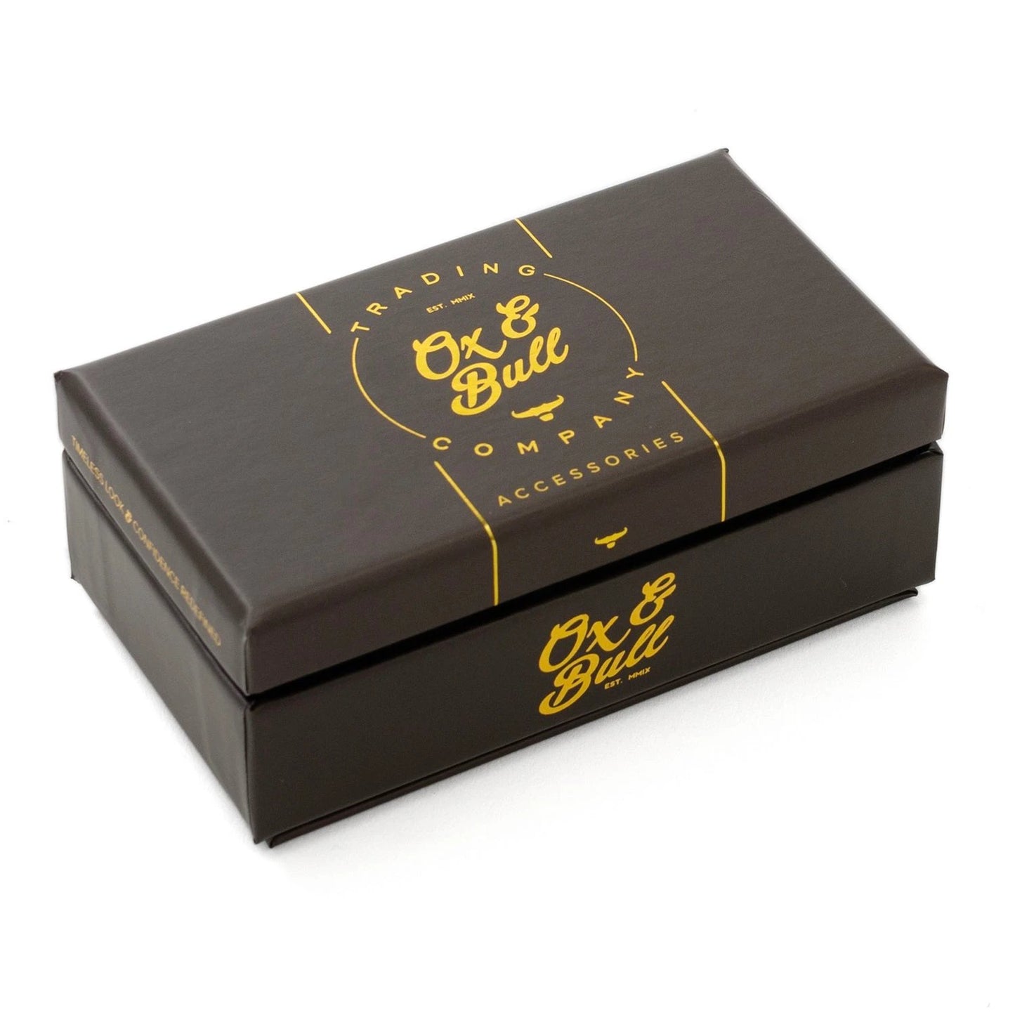 Engravable Rectangle Cufflinks and Tie Bar Gift Set by Cufflinks.com