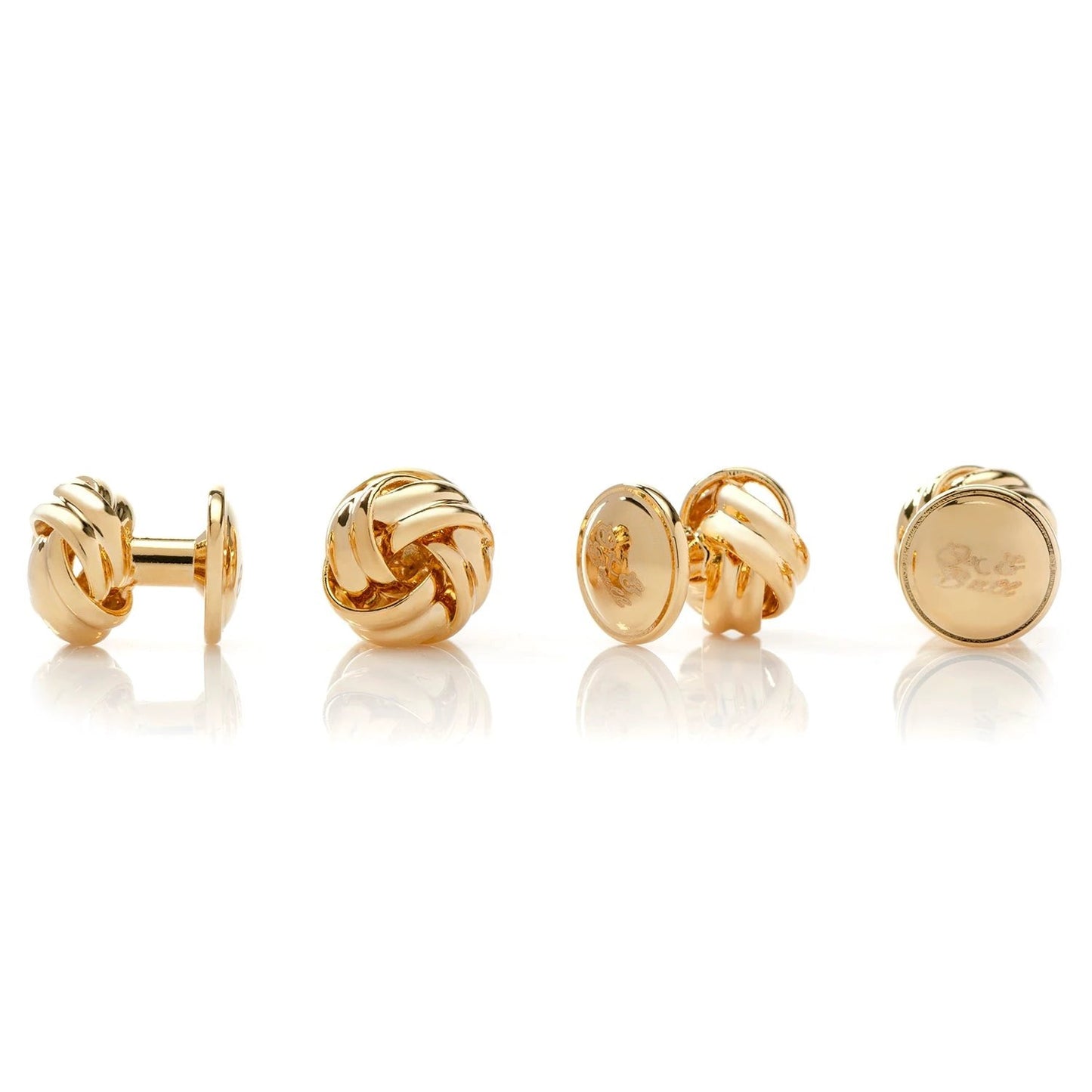 Gold Knot 5-Stud Set by Cufflinks.com