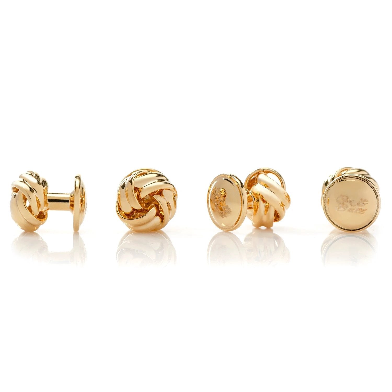 Gold Knot 5-Stud Set by Cufflinks.com