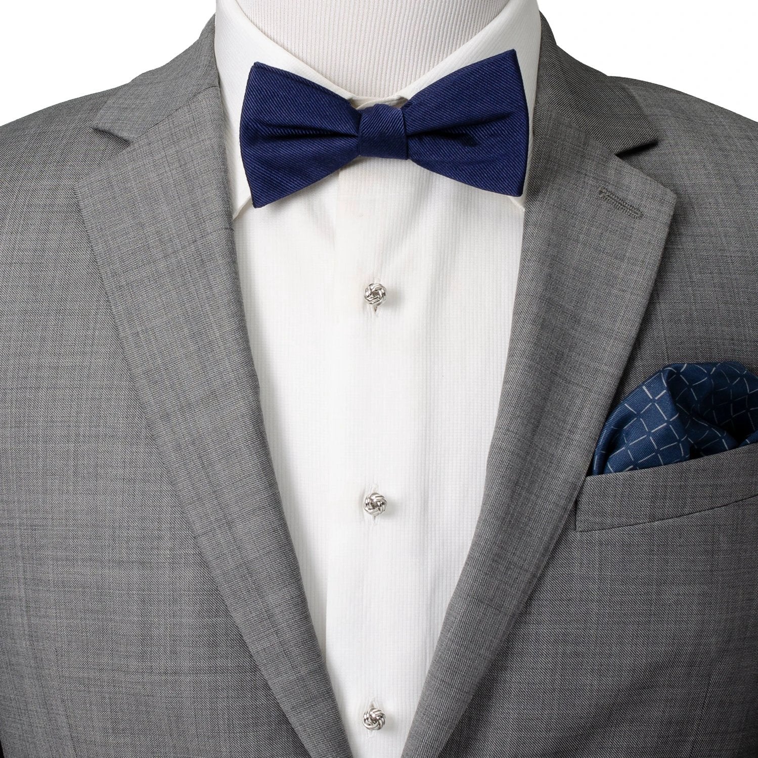 Silver Knot 5-Stud Set by Cufflinks.com