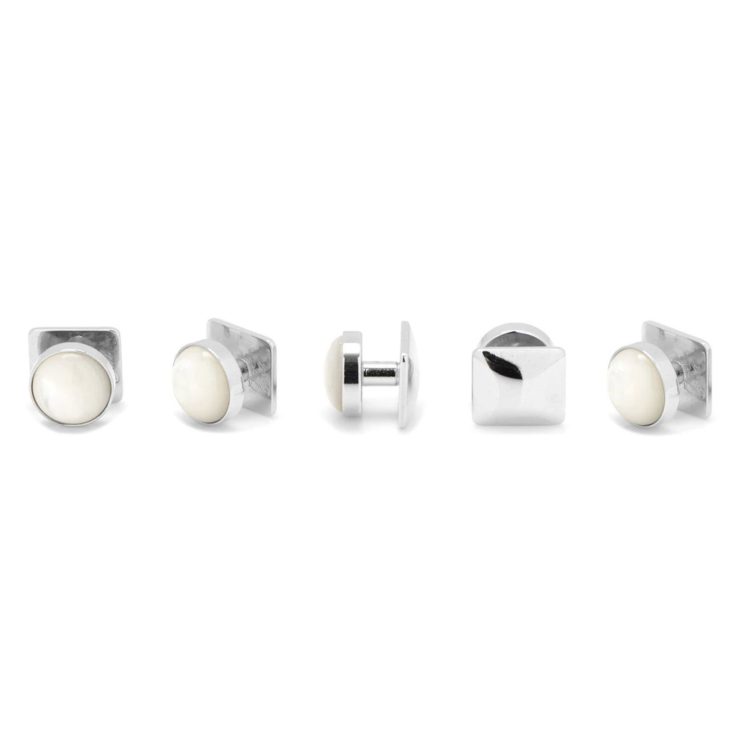 Mixed Mother of Pearl 5-Stud Set by Cufflinks.com