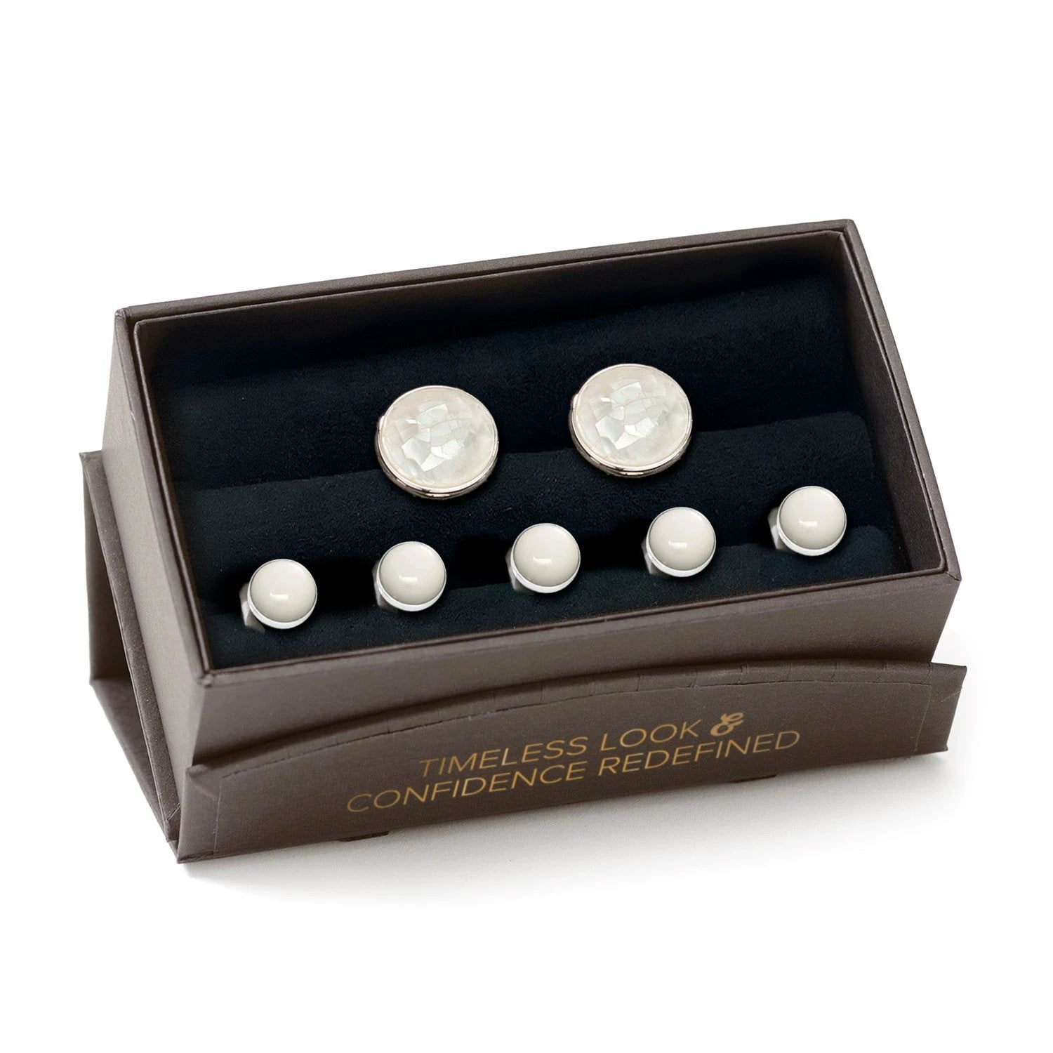 Mixed Mother of Pearl 5-Stud Set by Cufflinks.com