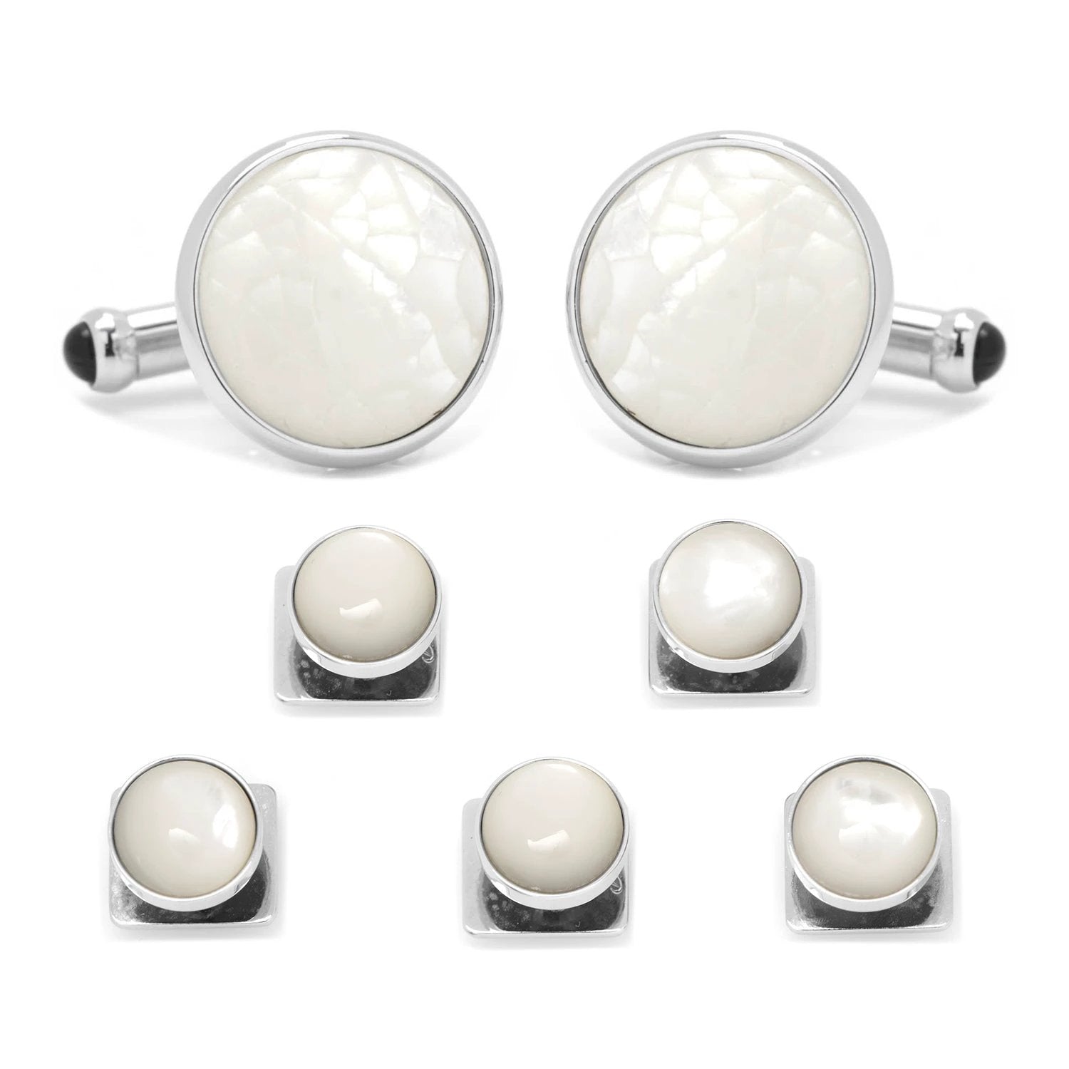 Mixed Mother of Pearl 5-Stud Set by Cufflinks.com