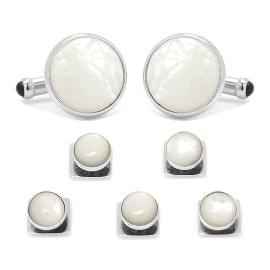 Mixed Mother of Pearl 5-Stud Set by Cufflinks.com