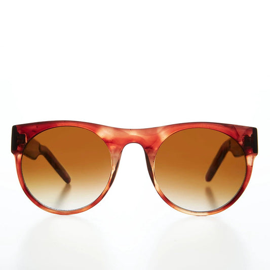 Round Tortoiseshell Unisex Vintage Sunglass - Ontario by Sunglass Museum