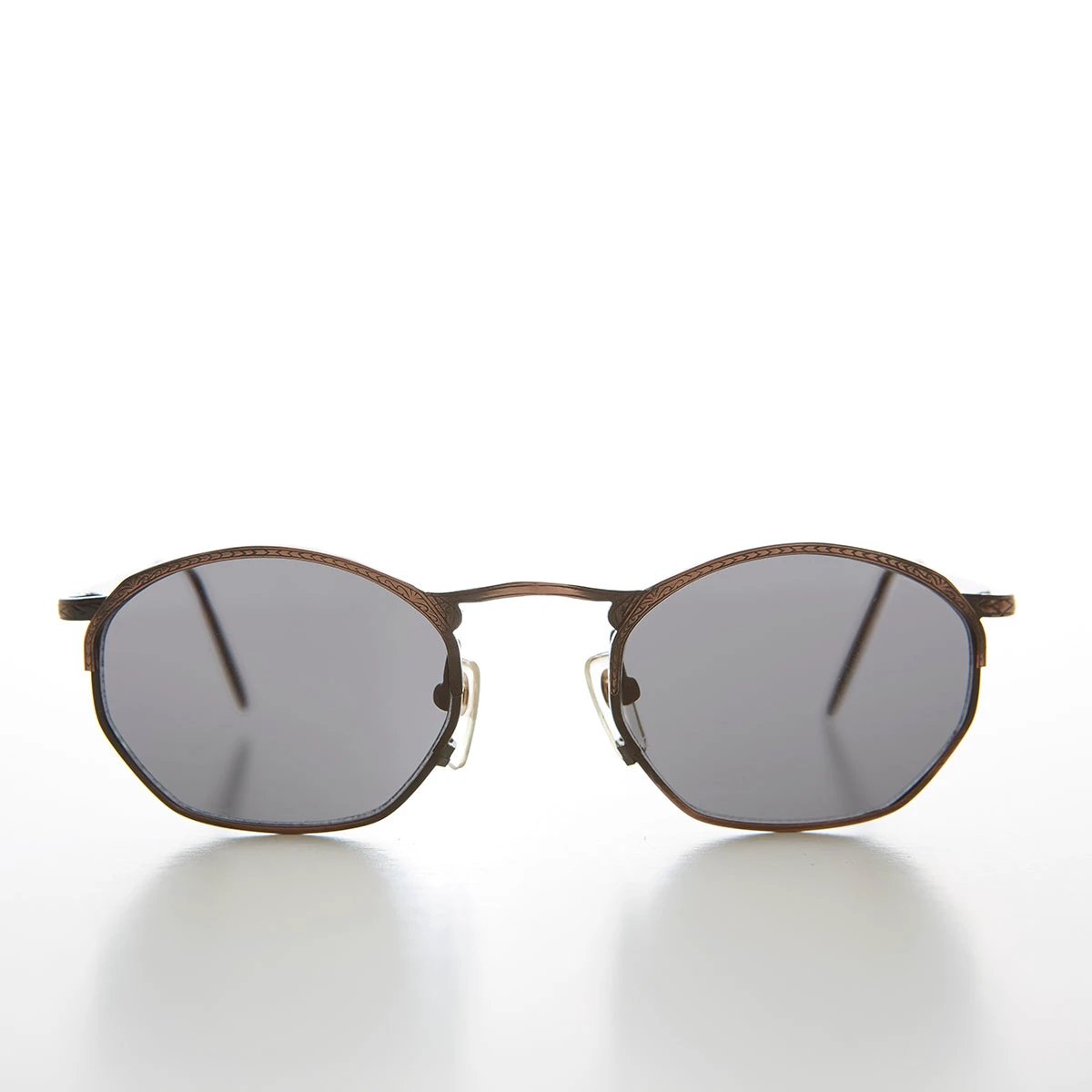 Semi Octagon Unisex Metal Vintage Sunglass - Onas by Sunglass Museum