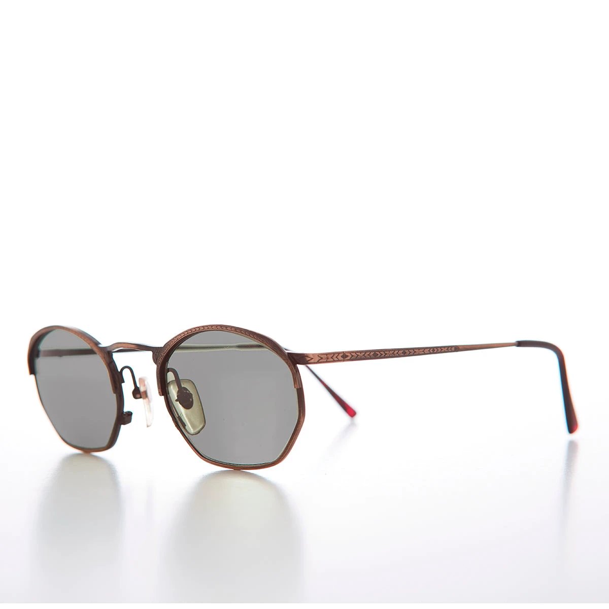 Semi Octagon Unisex Metal Vintage Sunglass - Onas by Sunglass Museum