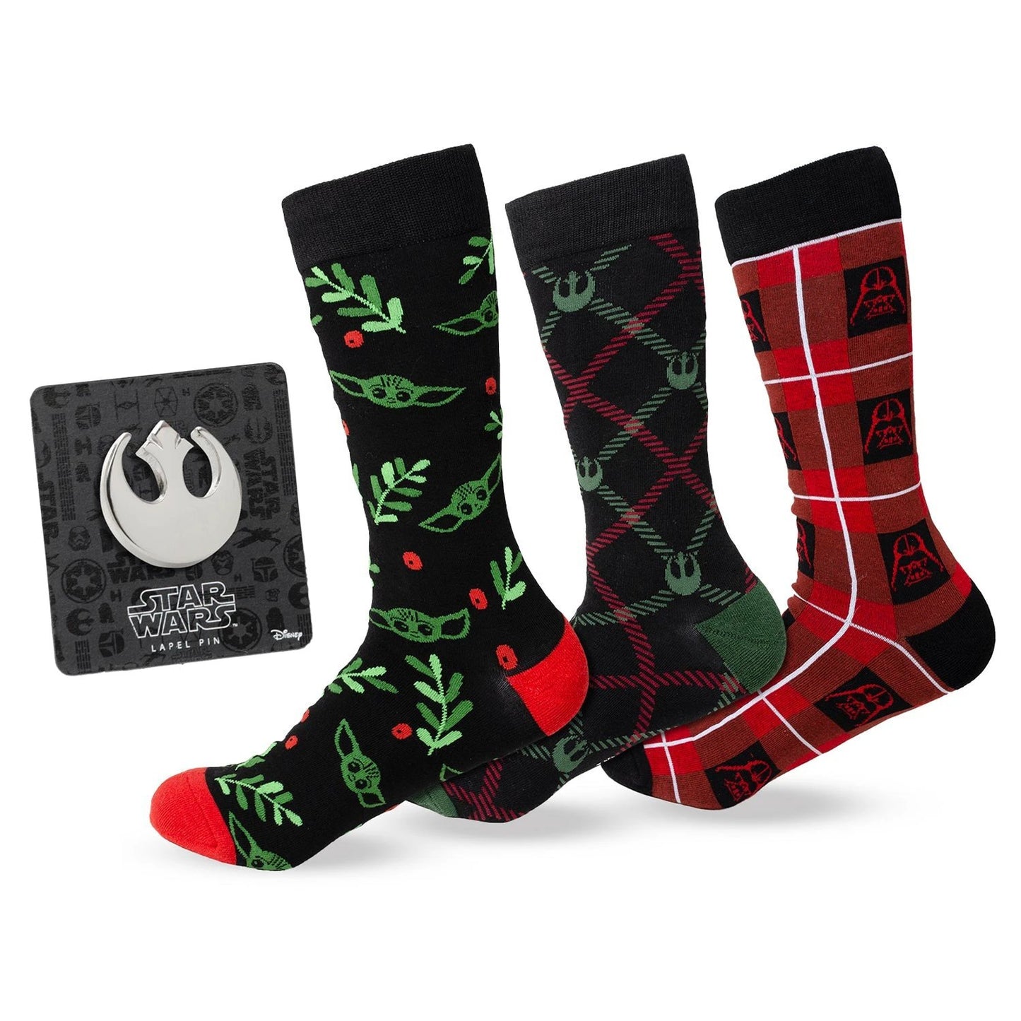 Star Wars Rebel Alliance Holiday Dress Socks and Lapel Pin Gift Set by Cufflinks.com