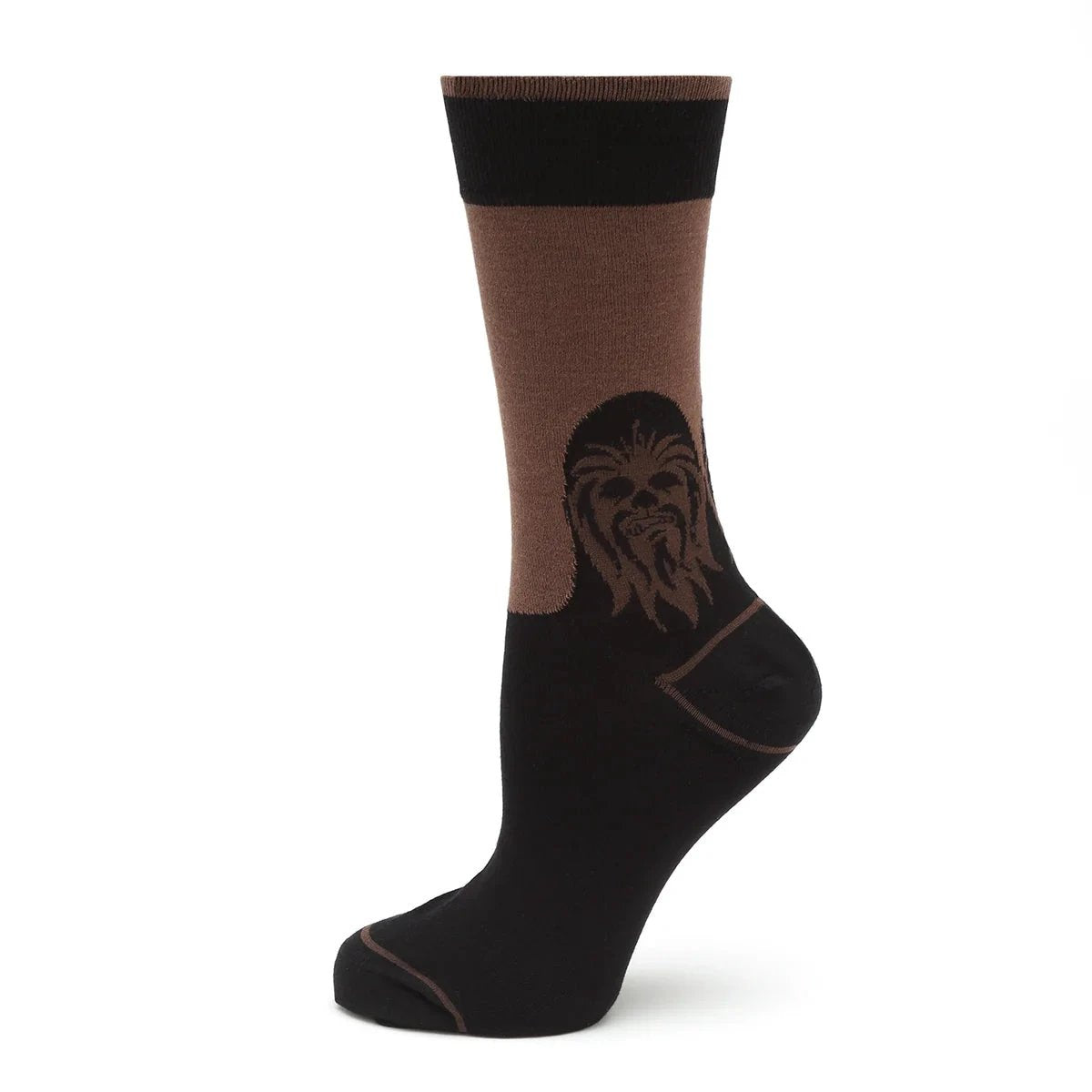Star Wars Chewbacca Brown and Black Dress Socks and Rebel Alliance Starbird Crest Lapel Pin Gift Set by Cufflinks.com