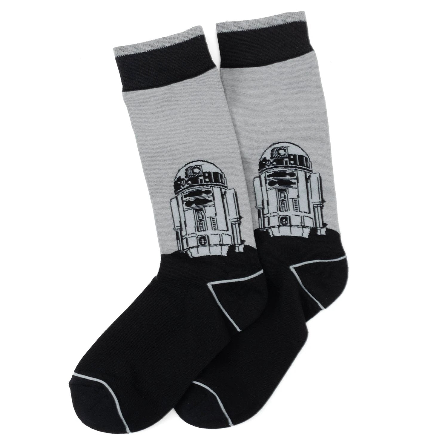 Star Wars Yoda, R2-D2, and C-3PO Dress Socks 3-Pack with Rebel Crest Lapel Pin Gift Set by Cufflinks.com
