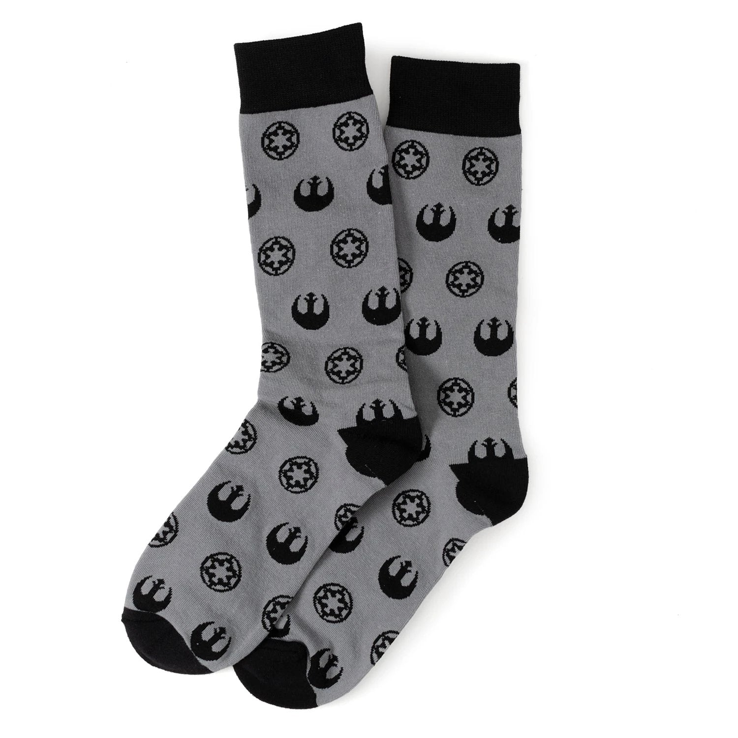Star Wars Darth Vader Black, White, and Gray Dress Socks and Lapel Pin Gift Set by Cufflinks.com