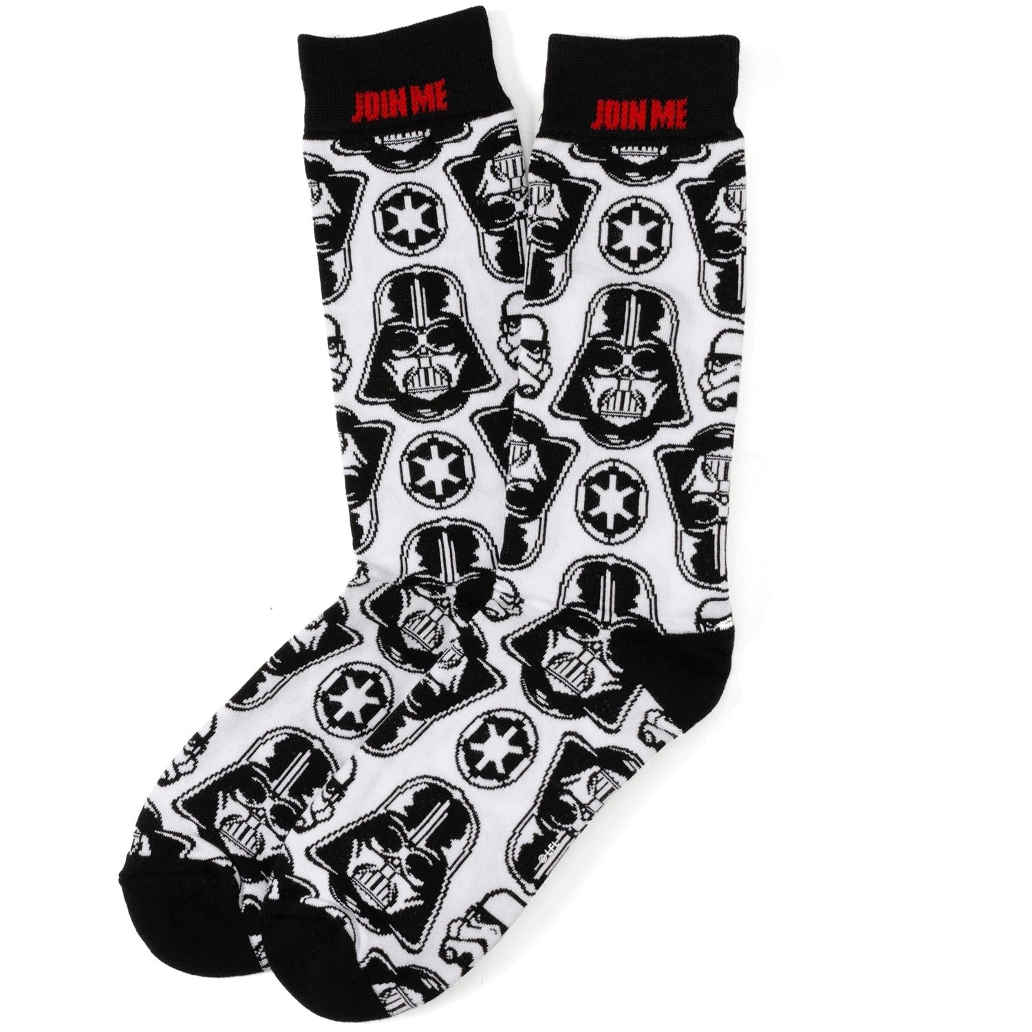 Star Wars Darth Vader Black, White, and Gray Dress Socks and Lapel Pin Gift Set by Cufflinks.com