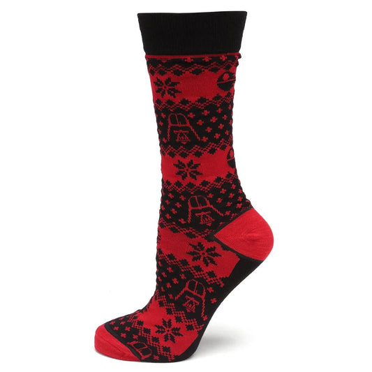 Star Wars Darth Vader Red and Black Holiday Dress Socks and Lapel Pin Gift Set by Cufflinks.com