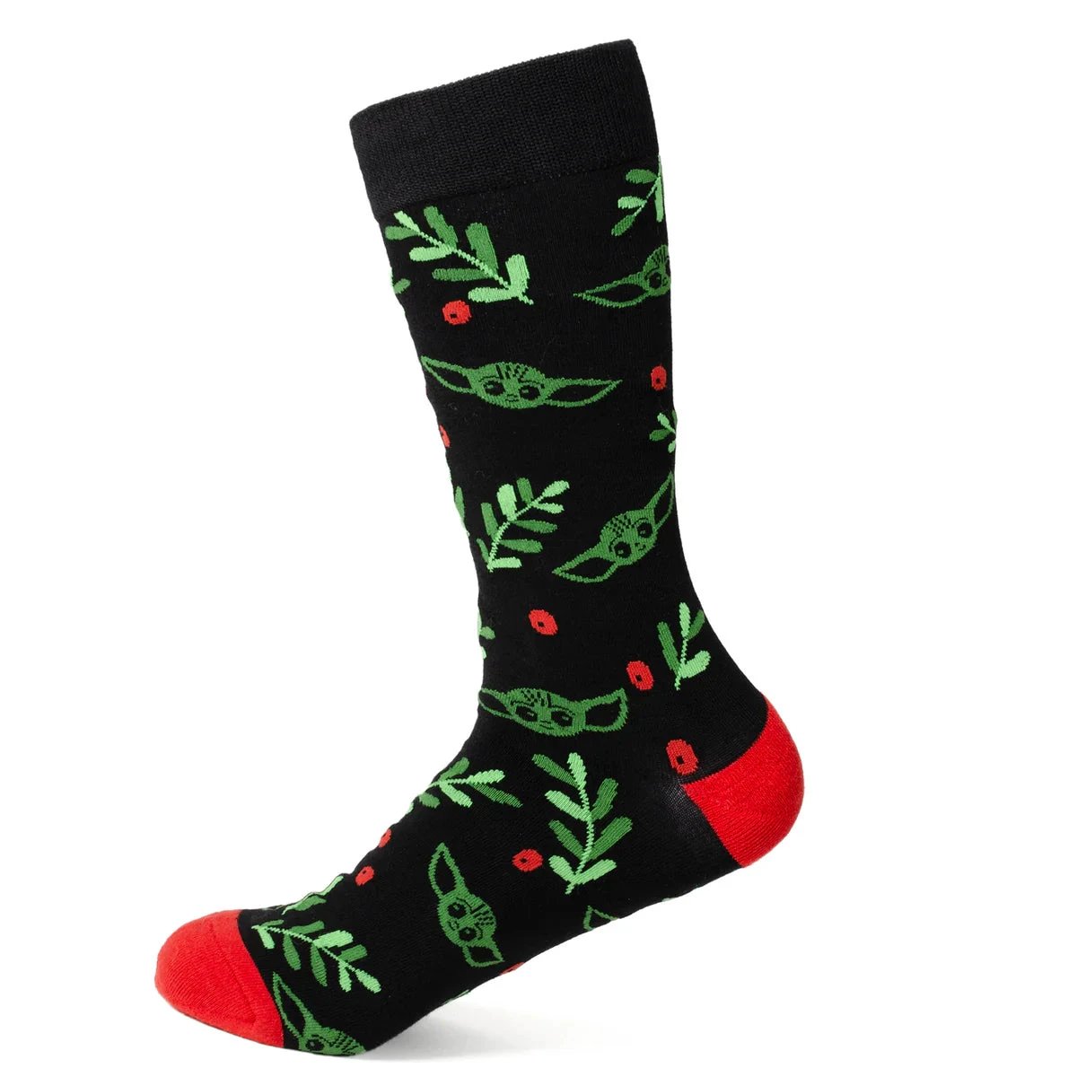 Star Wars Mandalorian Grogu Holiday Dress Socks and Lapel Pin Gift Set by Cufflinks.com