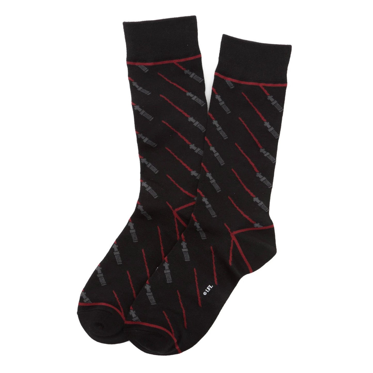 Star Wars LIGHTSABER Battle Dress Socks and Darth Vader Lapel Pin Gift Set by Cufflinks.com