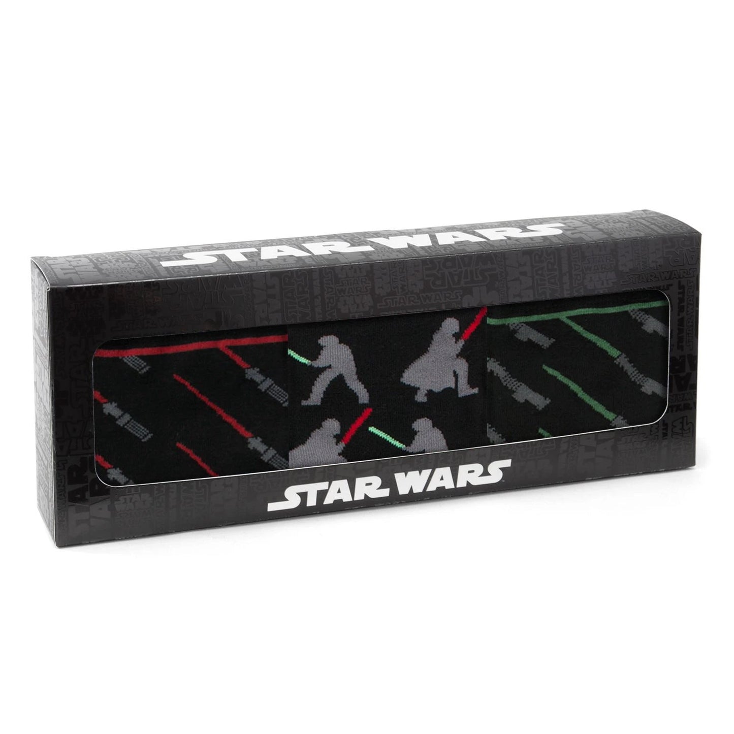 Star Wars LIGHTSABER Battle Dress Socks and Darth Vader Lapel Pin Gift Set by Cufflinks.com