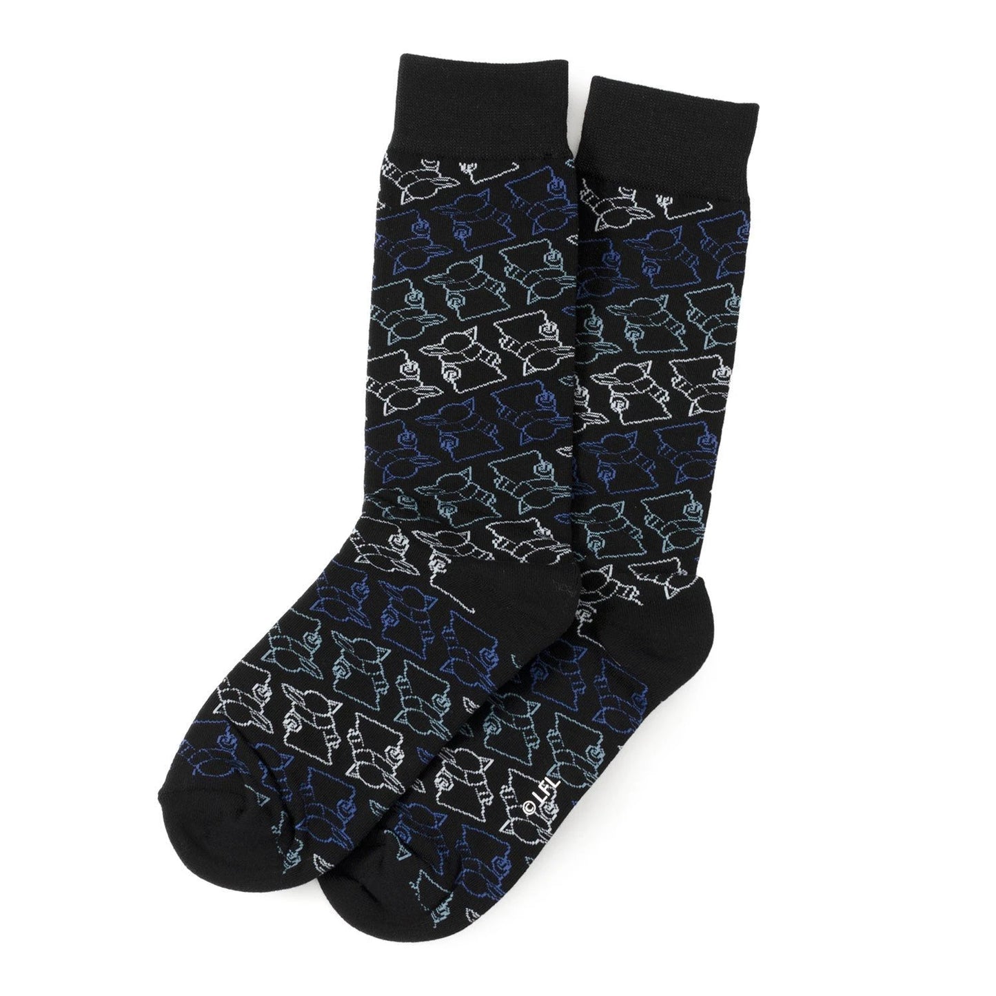 Star Wars Mandalorian 3-Pack Dress Sock and Mythosaur Lapel Pin Gift Set by Cufflinks.com
