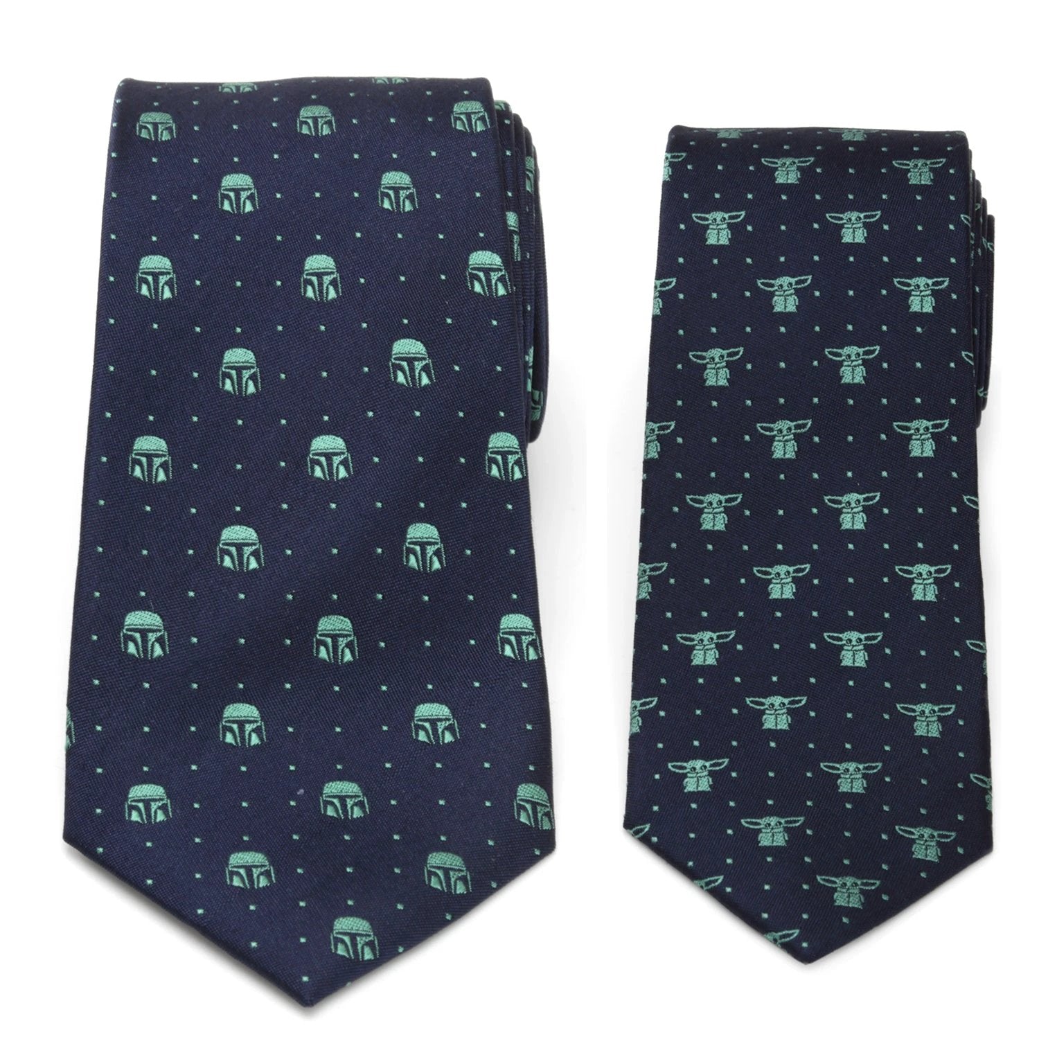 Star Wars Mandalorian and Grogu Ties Father and Son Gift Set by Cufflinks.com