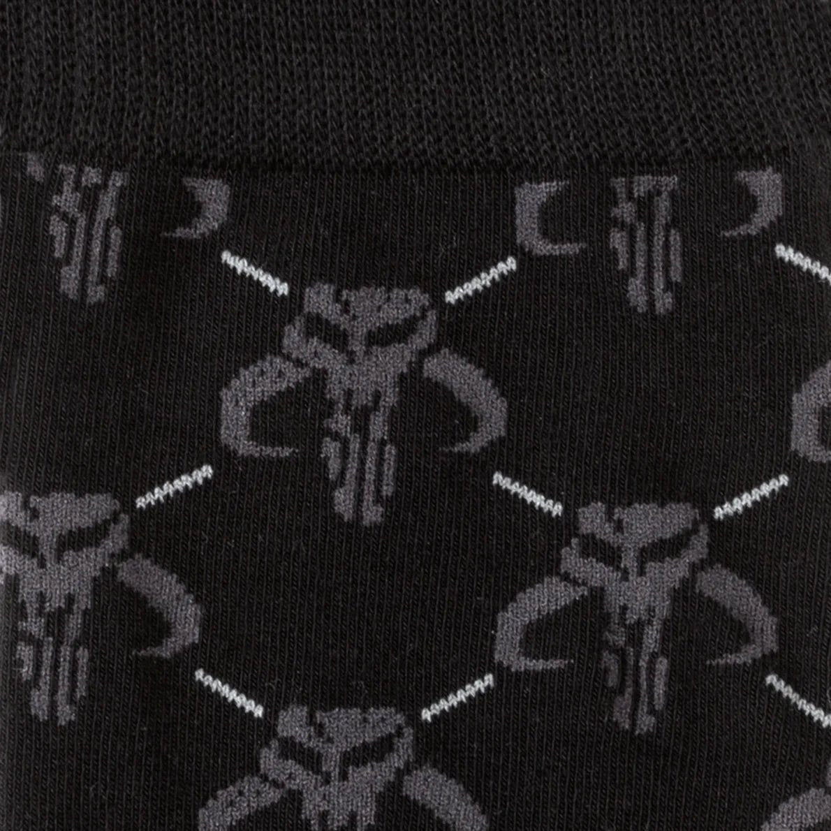 Star Wars Mandalorian Charcoal Gray Dress Socks and Mythosaur Lapel Pin Gift Set by Cufflinks.com