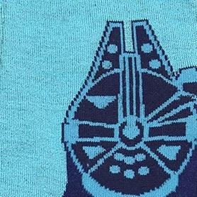 Star Wars Millennium Falcon Blue Mod Dress Socks and Rebel Crest Lapel Pin Gift Set by Cufflinks.com