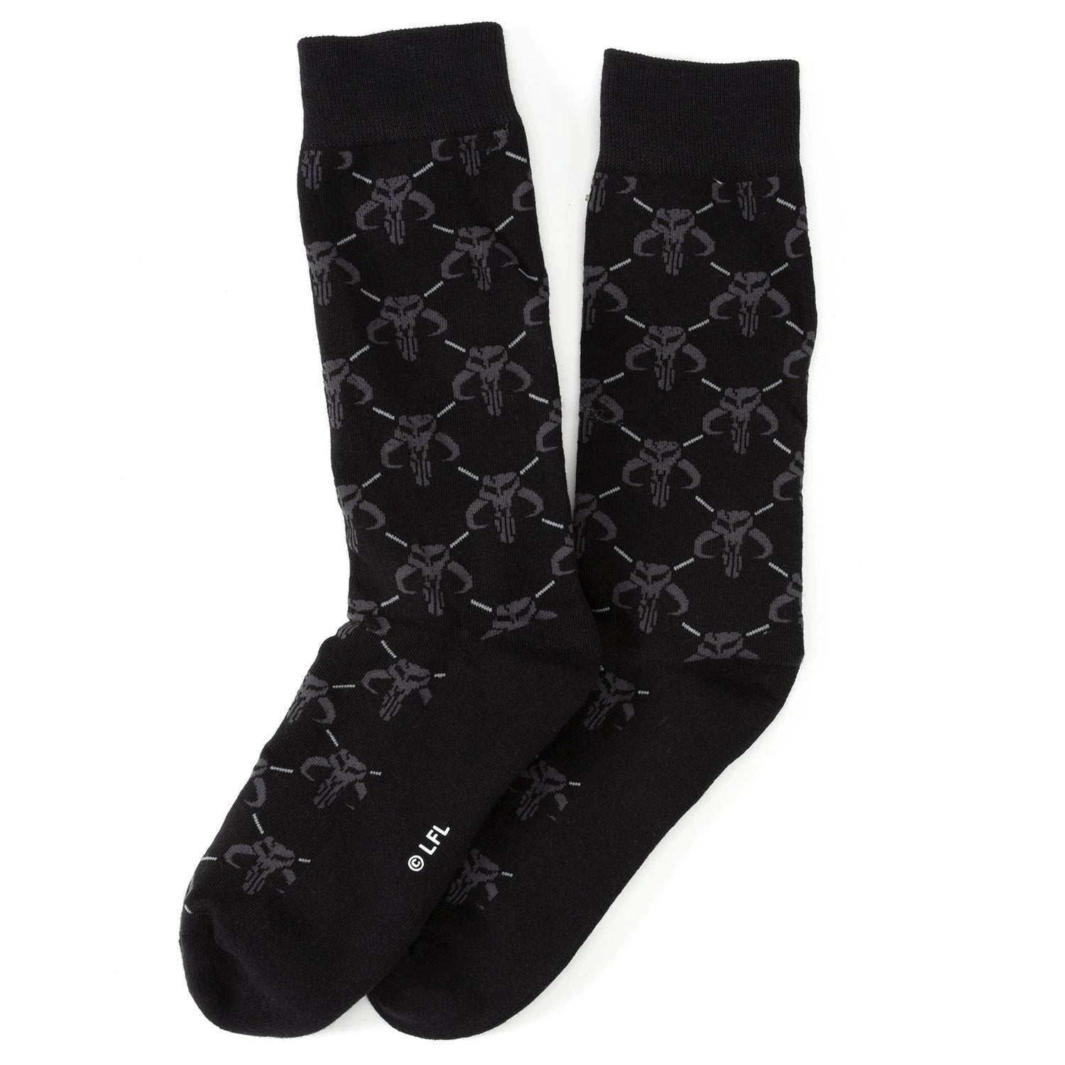 Star Wars Mandalorian Dress Socks 3-Pack and Mythosaur Lapel Pin Gift Set by Cufflinks.com