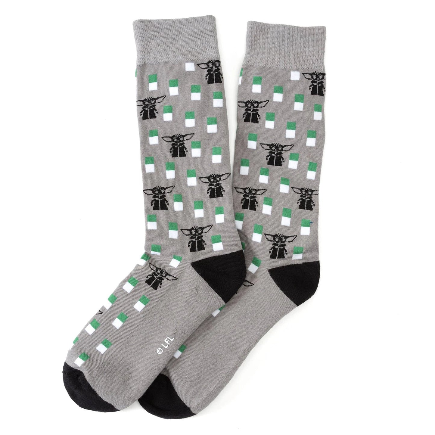 Star Wars Mandalorian Dress Socks 3-Pack and Mythosaur Lapel Pin Gift Set by Cufflinks.com