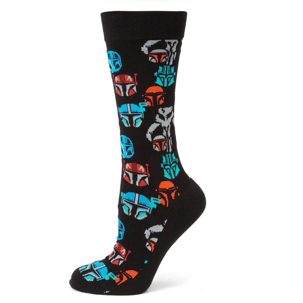 Star Wars Mandalorian and Mythosaur Multicolored Navy Dress Socks and Lapel Pin Gift Set by Cufflinks.com