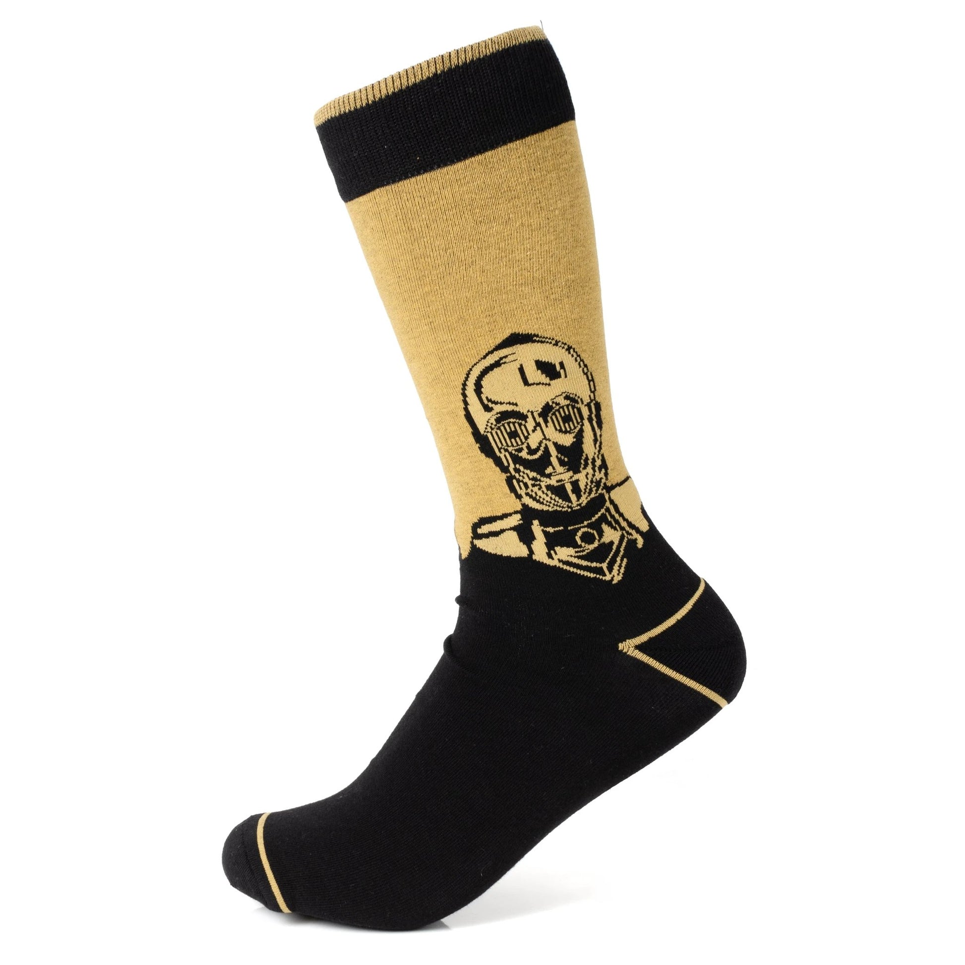 Star Wars C-3PO Dress Socks and R2-D2 Lapel Pin Gift Set by Cufflinks.com