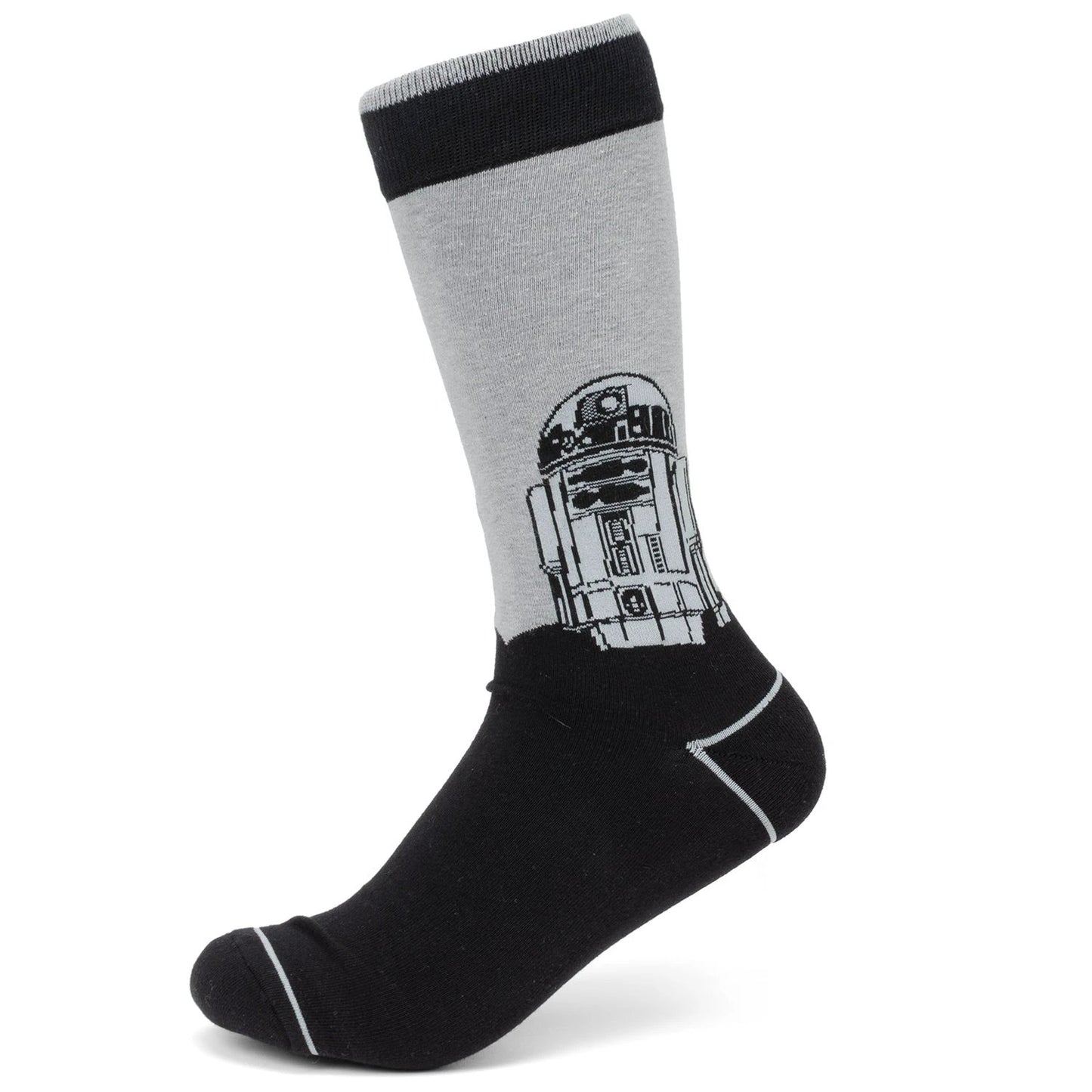 Star Wars R2-D2 Men's Gray and Black Mod Dress Socks and Lapel Pin Gift Set by Cufflinks.com