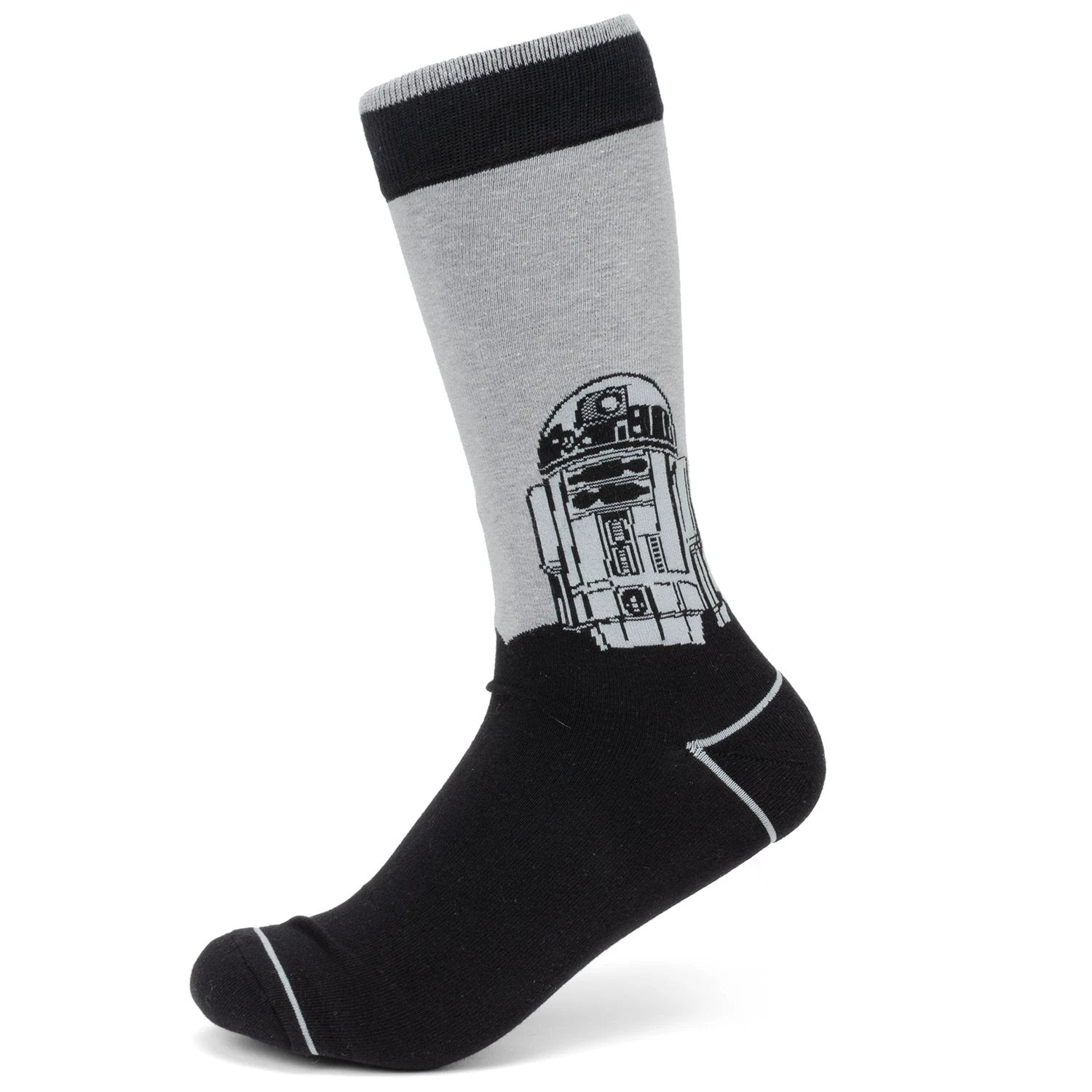 Star Wars R2-D2 Men's Gray and Black Mod Dress Socks and Lapel Pin Gift Set by Cufflinks.com