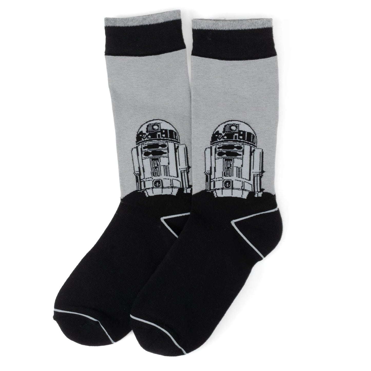 Star Wars R2-D2 Men's Gray and Black Mod Dress Socks and Lapel Pin Gift Set by Cufflinks.com