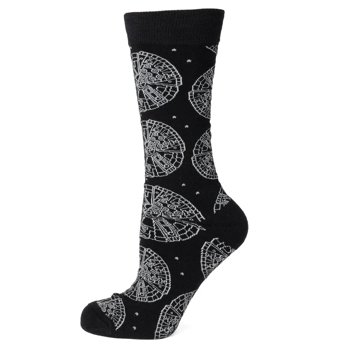Star Wars Millennium Falcon Black Dress Socks and Lapel Pin Gift Set by Cufflinks.com