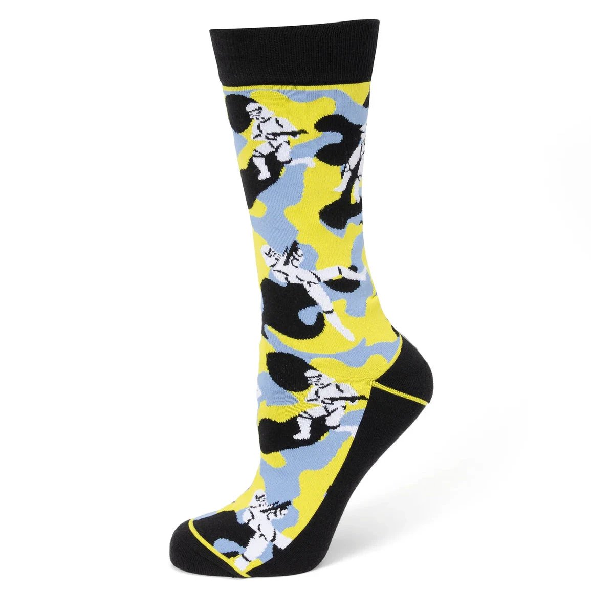 Star Wars Stormtrooper Yellow Camo Dress Socks and Lapel Pin Gift Set by Cufflinks.com