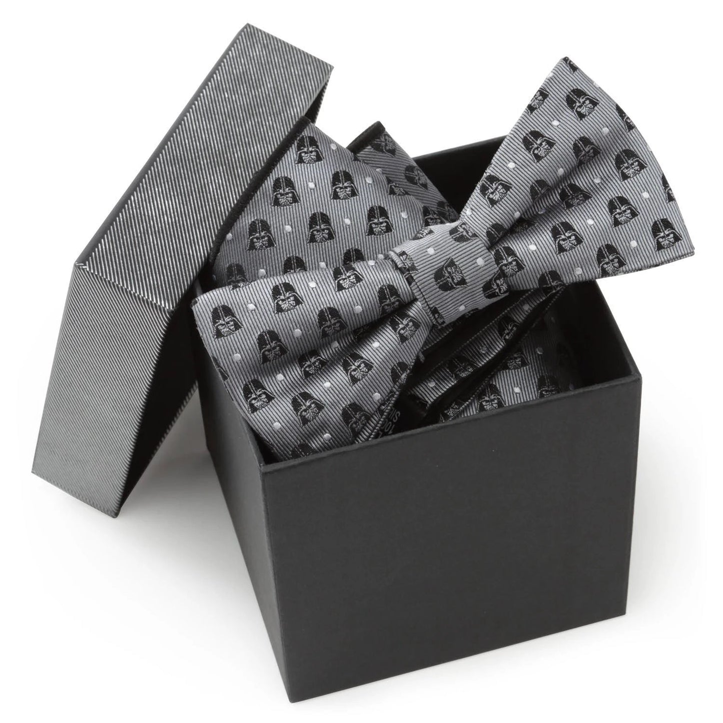 Star Wars Darth Vader Gray Polka Dot Bow Tie and Pocket Square Gift Set by Cufflinks.com