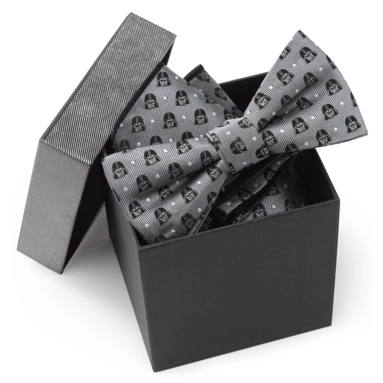 Star Wars Darth Vader Gray Polka Dot Bow Tie and Pocket Square Gift Set by Cufflinks.com