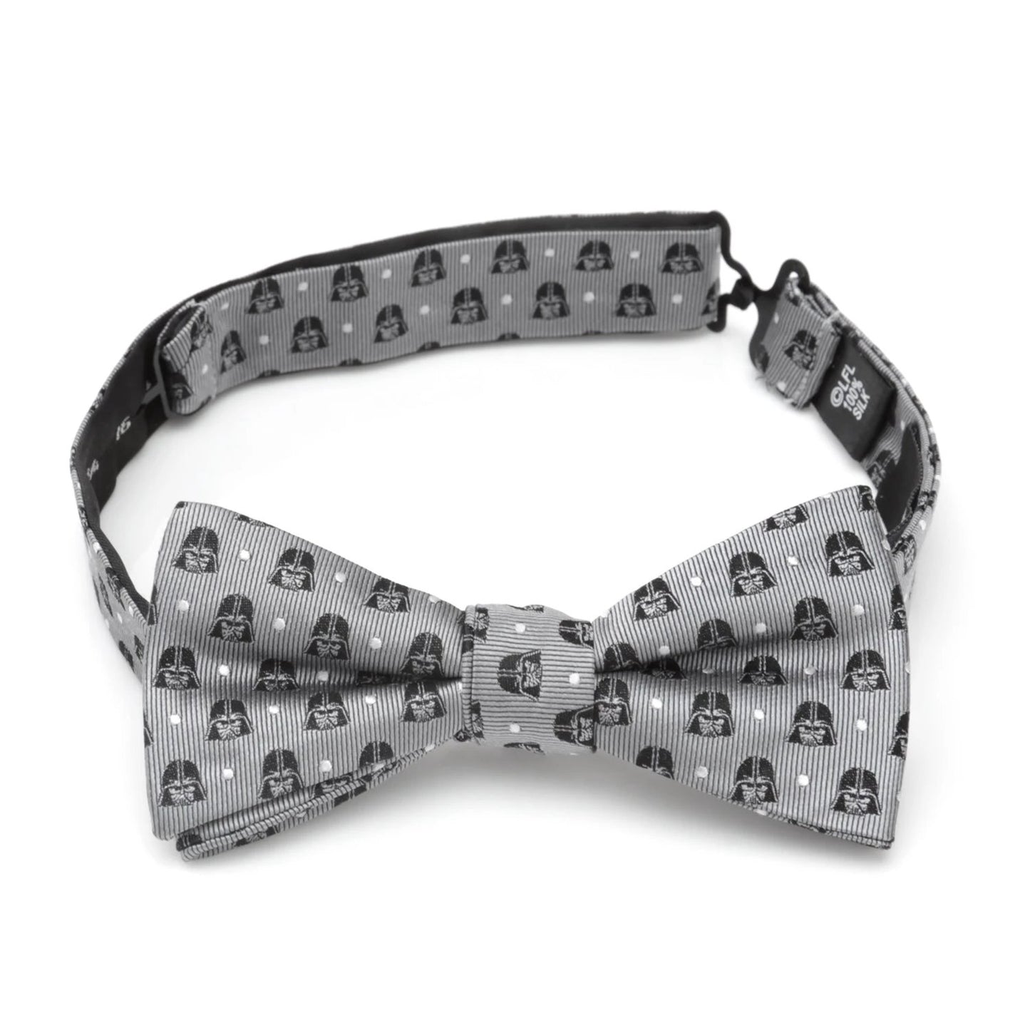 Star Wars Darth Vader Gray Polka Dot Bow Tie and Pocket Square Gift Set by Cufflinks.com