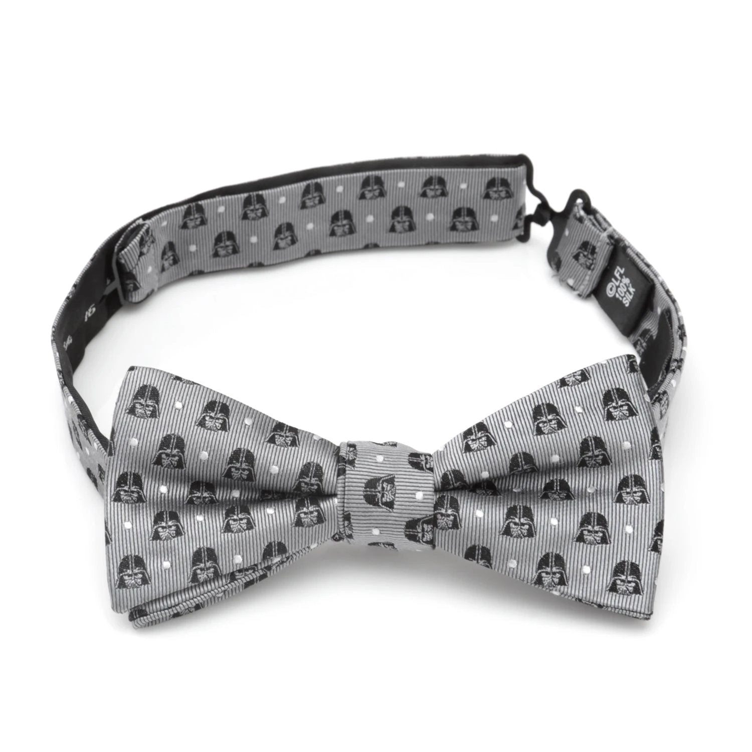 Star Wars Darth Vader Gray Polka Dot Bow Tie and Pocket Square Gift Set by Cufflinks.com