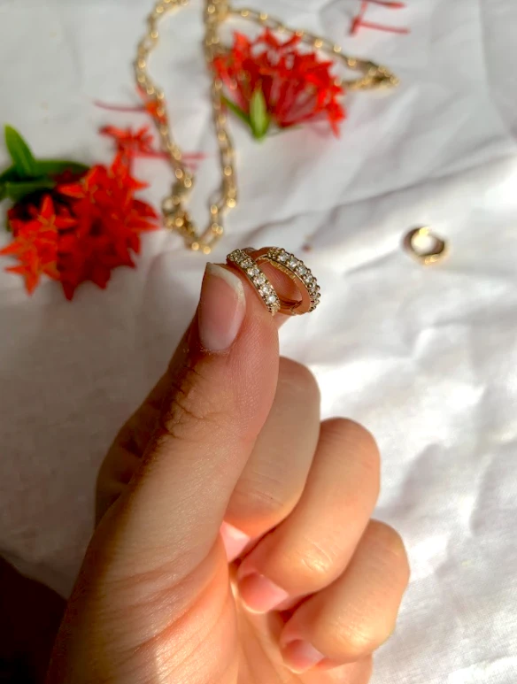 Gold Twist Hoops by Views & Co