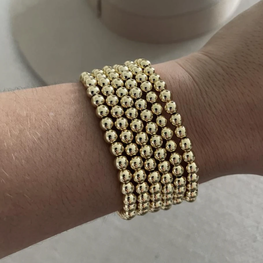 NEW 5mm Gold Bead Bracelet by Views & Co
