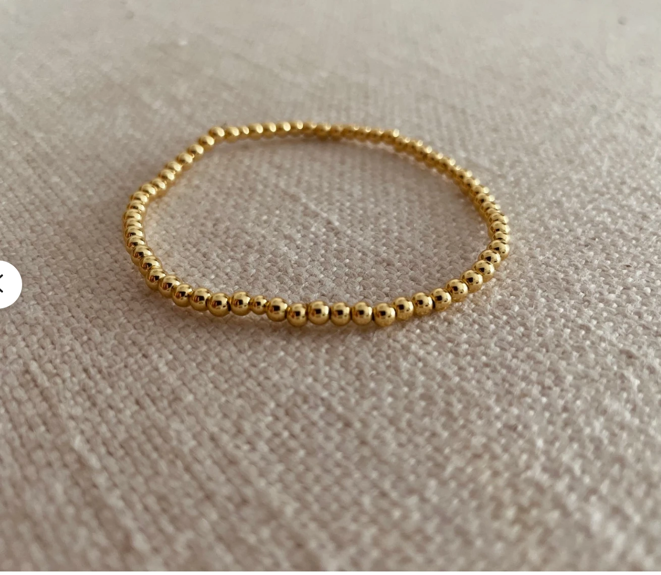 NEW 3mm Gold Bead Bracelet by Views & Co