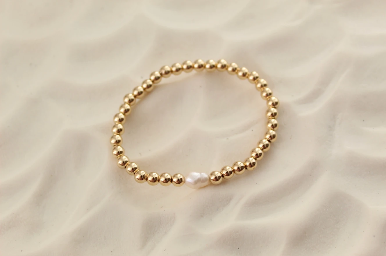 Evil Eye Pearl Beaded Bracelet Set Adjustable Evil Eye Bracelet by Views & Co