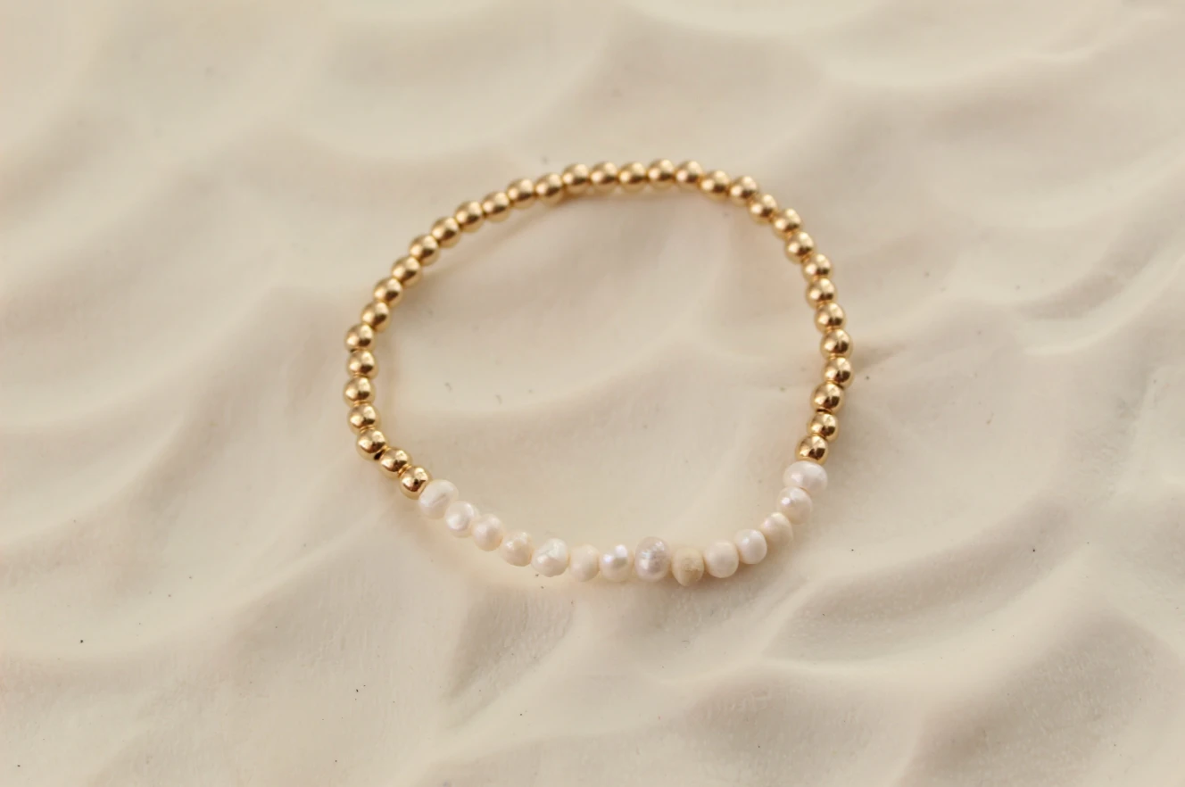Evil Eye Pearl Beaded Bracelet Set Adjustable Evil Eye Bracelet by Views & Co