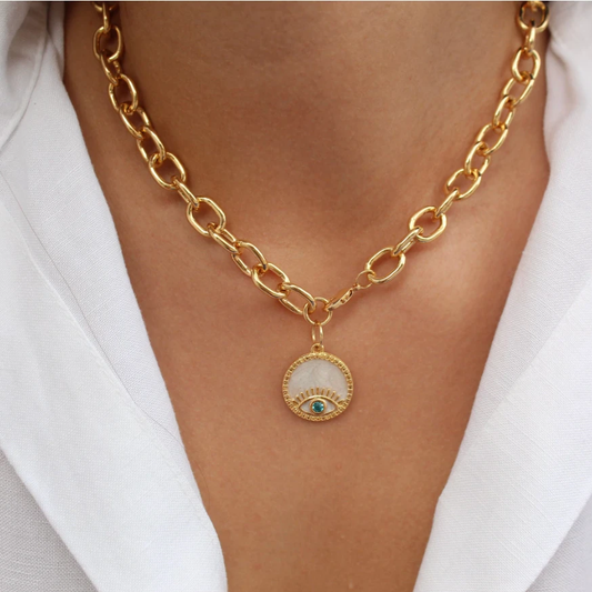 Protection Talisman Oval Link Necklace by Views & Co