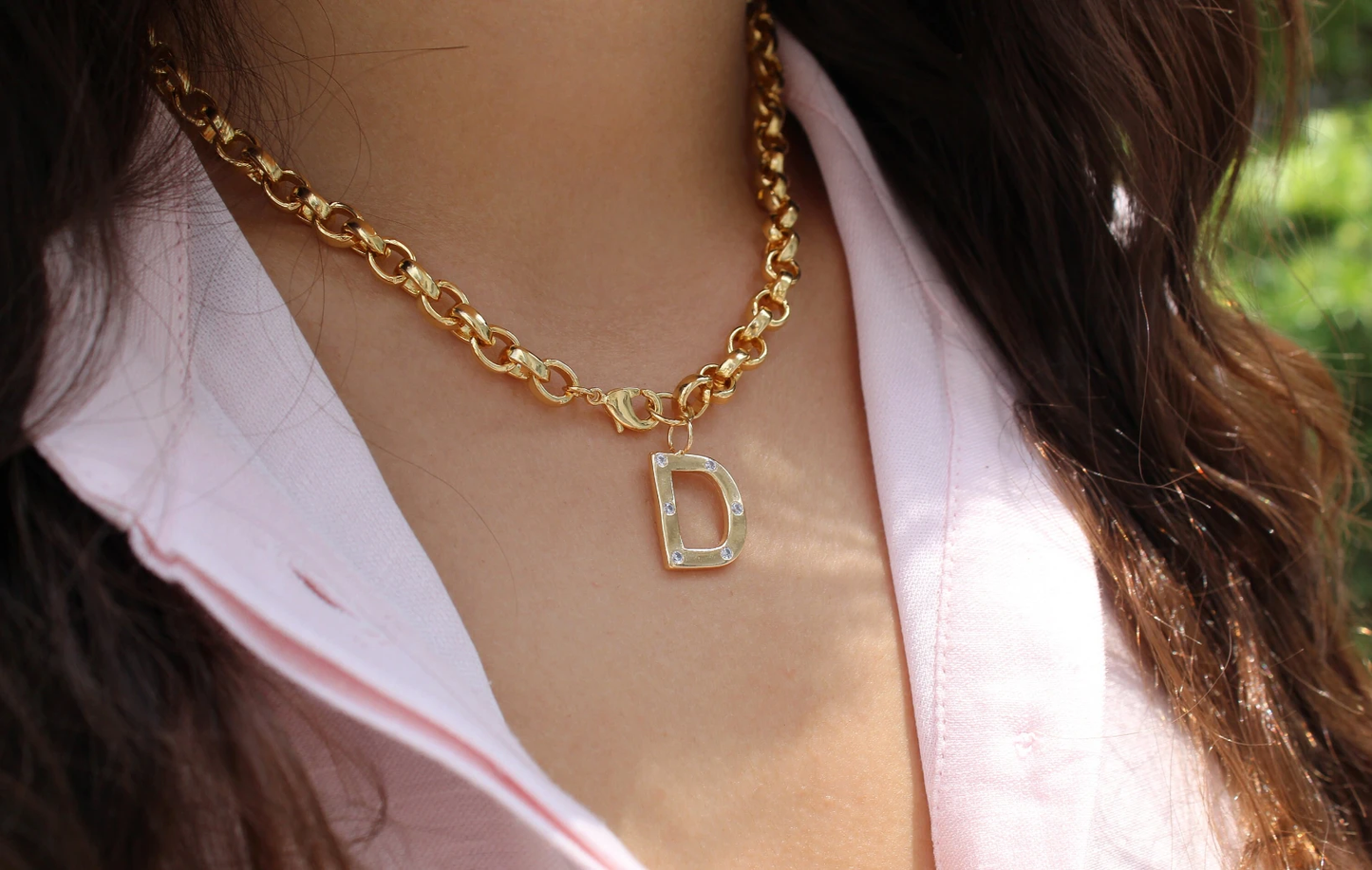 Initial Rollo Necklace by Views & Co