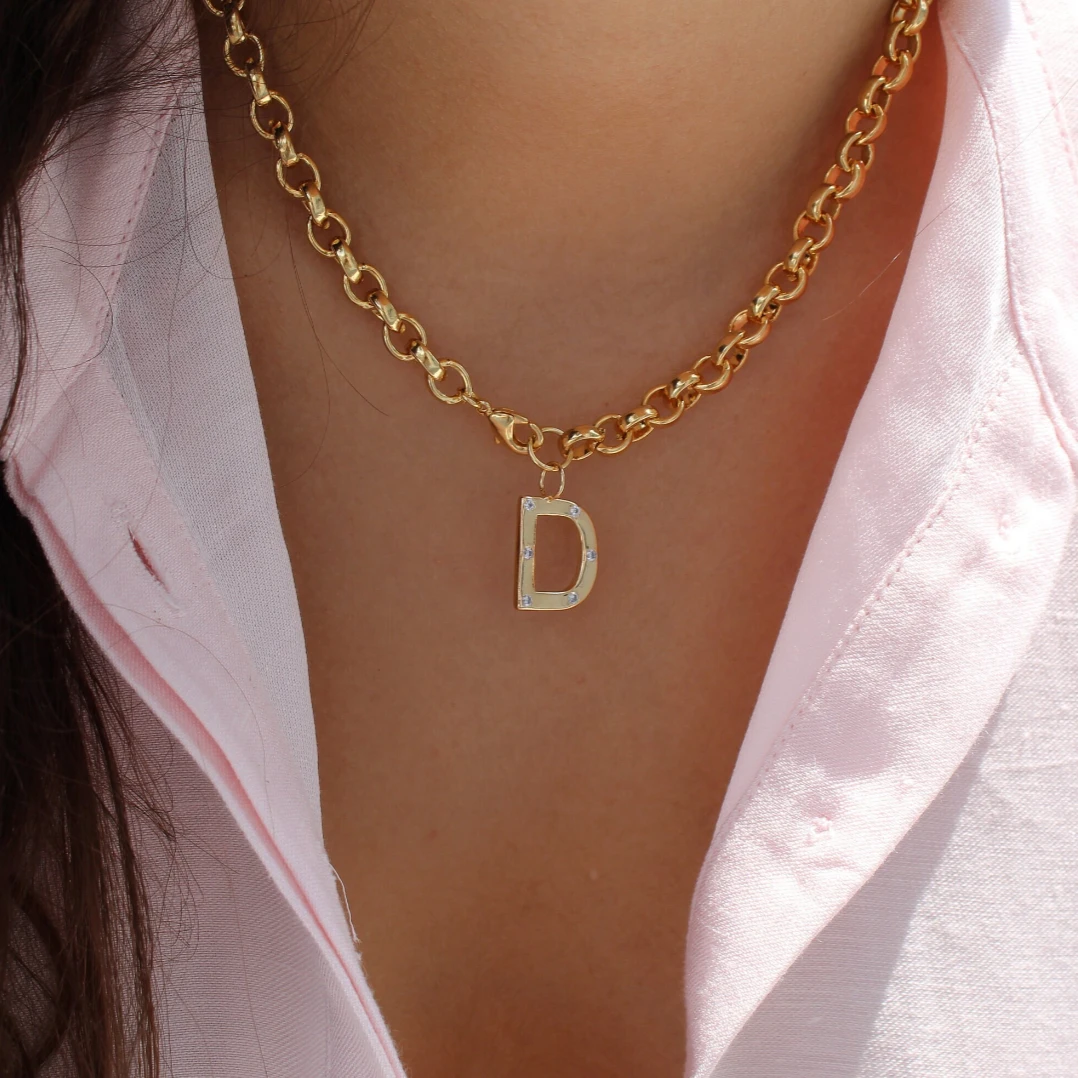 Initial Rollo Necklace by Views & Co