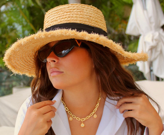 Gold Coin Medallion Necklace by Views & Co