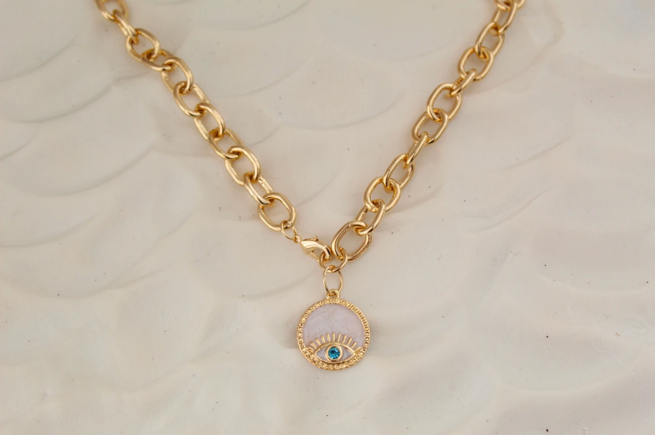 Protection Talisman Oval Link Necklace by Views & Co