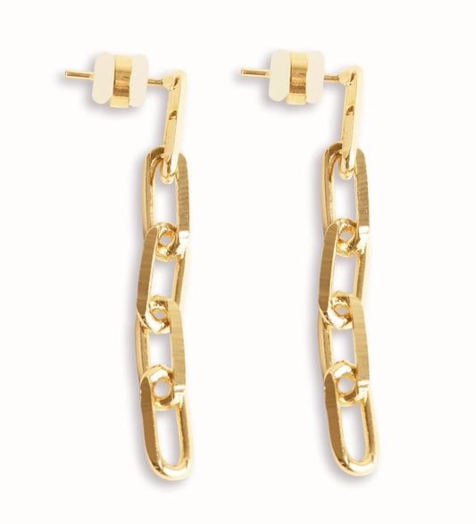 PaperClip Link Earrings by Views & Co
