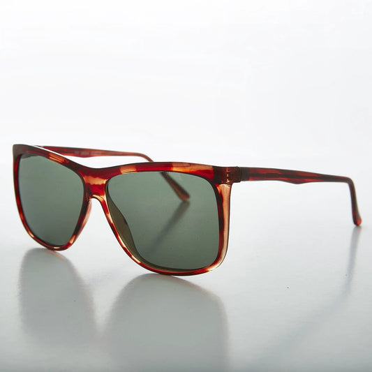 Square Block Oversized Unisex Vintage Horn Rim Sunglass - Tate by Sunglass Museum